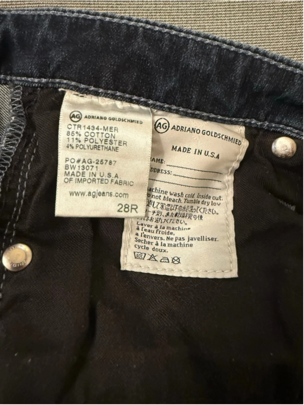 AG Adriano Goldschmied The Prima Mid Rise Cigarette dark wash size 28 - Picture 8 of 9